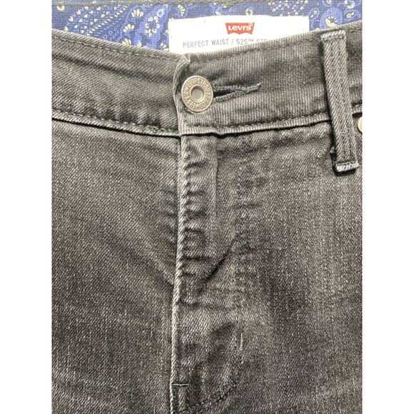 Levi's 525 Perfect Waist Straight Leg Black Tab Denim Jeans Women's Size 12 M - Picture 9 of 9